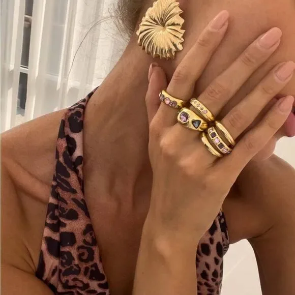 Gemstone Ring Set #1518 - Picture 2 of 6